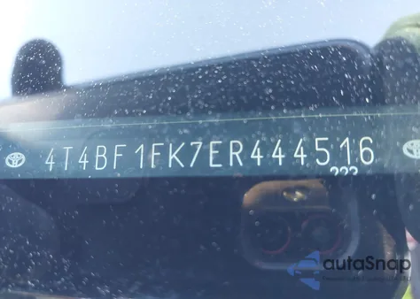 2014 Toyota Camry Le z USA, uszkodzony, nr VIN 4T4BF1FK7ER444516